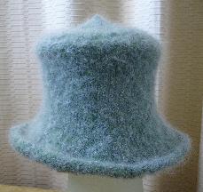 felt  full  fulling  felting  knitting  knit  wool  mohair  boucle  hat  Maxine  knittingpattern  pattern